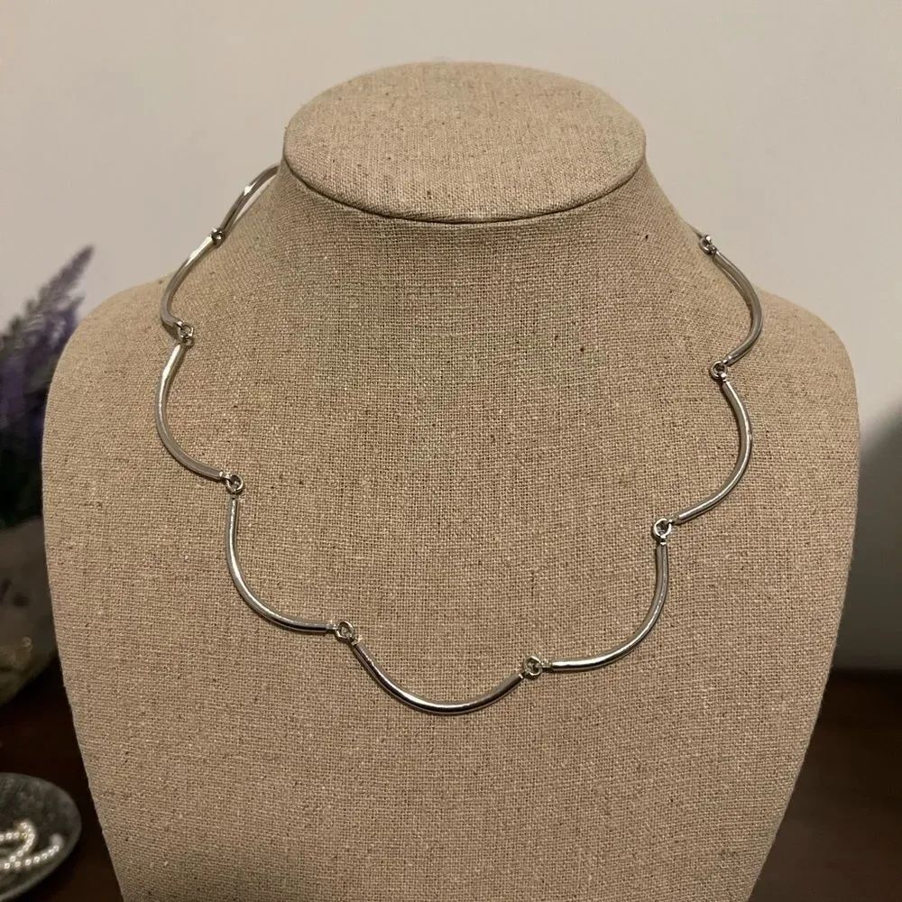 COPY - Vintage Sarah Cov Coventry Necklace Silver Tone Scalloped